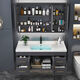 Yanfeng modern light luxury smart mirror ceramic integrated basin cabinet bathroom cabinet combination bathroom hotel wind vanity sink small apartment washbasin cabinet iron gray 0.6m ceramic basin + ordinary mirror cabinet with installation Yanfeng modern light luxury smart mirror ceramic integrated basin cabinet bathroom cabinet combination bathroom hotel wind vanity sink small apartment washbasin cabinet iron gray 0.6m ceramic basin + ordinary mirror cabinet with installation