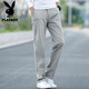 Playboy PLAYBOY casual pants men's 2021 autumn and winter pants men's loose straight men's pants large size men's pants light gray 32 Playboy PLAYBOY casual pants men's 2021 autumn and winter pants men's loose straight men's pants large size men's pants light gray 32