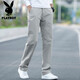Playboy PLAYBOY casual pants men's 2021 autumn and winter pants men's loose straight men's pants large size men's pants light gray 32 Playboy PLAYBOY casual pants men's 2021 autumn and winter pants men's loose straight men's pants large size men's pants light gray 32