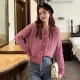 Pincai spring small fragrant style knitted cardigan female plaid loose gentle knitted sweater sweater jacket female PW27ZP9 Pincai spring small fragrant style knitted cardigan female plaid loose gentle knitted sweater sweater jacket female PW27ZP9
