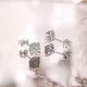 Saturday Blessing Jewelry White 18K Gold Diamond Stud Earrings Women's Group Carat Effect Diamond Earrings Brilliant KGDB090873 A Pair About 12 Points Saturday Blessing Jewelry White 18K Gold Diamond Stud Earrings Women's Group Carat Effect Diamond Earrings Brilliant KGDB090873 A Pair About 12 Points