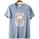Biblioteca oficial de UNIQLQ HK Trendy Brand actualizada con un nuevo producto de verano suave para la impresión retro de moda de los hombres T1048 Navy Blue M Biblioteca oficial de UNIQLQ HK Trendy Brand actualizada con un nuevo producto de verano suave para la impresión retro de moda de los hombres T1048 Navy Blue M