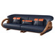 Dagoo Nordic minimalist new Chinese first floor leather ebony wood sofa light villa large apartment solid wood furniture combination single sofa combination Dagoo Nordic minimalist new Chinese first floor leather ebony wood sofa light villa large apartment solid wood furniture combination single sofa combination