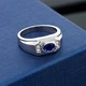 GSK silver sapphire ring men's trendy fashion jewelry 1.95 carat color treasure ring 925 silver men's ring light luxury retro ring for girlfriend birthday gift US 12th China 27th custom GSK silver sapphire ring men's trendy fashion jewelry 1.95 carat color treasure ring 925 silver men's ring light luxury retro ring for girlfriend birthday gift US 12th China 27th custom