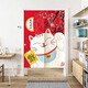 Shengshitaibao Fabric Door Curtain Japanese-style Short Hanging Curtains Perforated Door Curtain Partition Free Perforated Door Curtain in Bedroom, Kitchen, Kitchen and Bathroom Door Curtain + Rod Lucky Cat 84*120cm Shengshitaibao Fabric Door Curtain Japanese-style Short Hanging Curtains Perforated Door Curtain Partition Free Perforated Door Curtain in Bedroom, Kitchen, Kitchen and Bathroom Door Curtain + Rod Lucky Cat 84*120cm