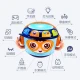 Singer baby toy hand clap drum baby early education blink tumbler can bite children music clap drum 0-1 year old newborn 3-6-12 months boys and girls one-year-old gift 613 Singer baby toy hand clap drum baby early education blink tumbler can bite children music clap drum 0-1 year old newborn 3-6-12 months boys and girls one-year-old gift 613