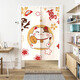 Fort Sheng Shitai Japanese cloth curtain curtain bedroom kitchen bathroom living room curtain partition curtain + telescopic rod free punch ten million Shou Fu 84 * 120cm Fort Sheng Shitai Japanese cloth curtain curtain bedroom kitchen bathroom living room curtain partition curtain + telescopic rod free punch ten million Shou Fu 84 * 120cm