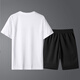 Lake rooster sports suit men's summer short-sleeved T-shirt new elastic comfortable breathable thin quick-drying casual underwear 8805 black L about 100-115 kg Lake rooster sports suit men's summer short-sleeved T-shirt new elastic comfortable breathable thin quick-drying casual underwear 8805 black L about 100-115 kg