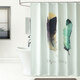 Yiermao bathroom waterproof shower curtain fabric thickened polyester mildew shower curtain with shower curtain ring bathroom blackout cloth without shower curtain rod 150*180cm feather Yiermao bathroom waterproof shower curtain fabric thickened polyester mildew shower curtain with shower curtain ring bathroom blackout cloth without shower curtain rod 150*180cm feather