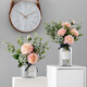 Ubeia ubakaINS creative fake flower simulation floral living room desktop decoration glass vase small fresh office desk decoration pink overall vase floral-large Ubeia ubakaINS creative fake flower simulation floral living room desktop decoration glass vase small fresh office desk decoration pink overall vase floral-large