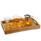 Simple heat-resistant glass tea set household filter Kung Fu tea set high temperature resistant transparent thickened glass flower teapot fair cup teacup making tea combination office tea cup set 9-piece set of straight handle cup teapot + fair cup + tea drain + 6 teacups Simple heat-resistant glass tea set household filter Kung Fu tea set high temperature resistant transparent thickened glass flower teapot fair cup teacup making tea combination office tea cup set 9-piece set of straight handle cup teapot + fair cup + tea drain + 6 teacups