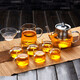 Simple heat-resistant glass tea set household filter Kung Fu tea set high temperature resistant transparent thickened glass flower teapot fair cup teacup making tea combination office tea cup set 9-piece set of straight handle cup teapot + fair cup + tea drain + 6 teacups Simple heat-resistant glass tea set household filter Kung Fu tea set high temperature resistant transparent thickened glass flower teapot fair cup teacup making tea combination office tea cup set 9-piece set of straight handle cup teapot + fair cup + tea drain + 6 teacups