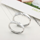 Mengyi pearl standard S925 silver jewelry silver ring ring female opening adjustable simple style couple ring birthday valentine's day gift gift to girlfriend couple ring Mengyi pearl standard S925 silver jewelry silver ring ring female opening adjustable simple style couple ring birthday valentine's day gift gift to girlfriend couple ring