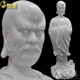 Weimei 15-inch Bodhidharma ornaments White porcelain collection of Bodhidharma's ancestor crossing the sea Buddha statue ornaments Dehua ceramics and porcelain crafts Weimei 15-inch Bodhidharma ornaments White porcelain collection of Bodhidharma's ancestor crossing the sea Buddha statue ornaments Dehua ceramics and porcelain crafts