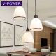 V-POWER Simple LED Personality Dining Chandelier Dining Room Three-Head Pendant Light Nordic Creative Round Dining Room Light 3300 Black Edge Three-Head Disc V-POWER Simple LED Personality Dining Chandelier Dining Room Three-Head Pendant Light Nordic Creative Round Dining Room Light 3300 Black Edge Three-Head Disc