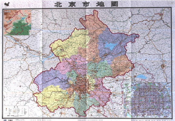 2017新北京市地图北京政区图 约1.