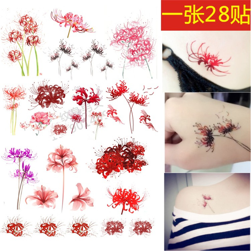 男士彼岸花纹身手臂