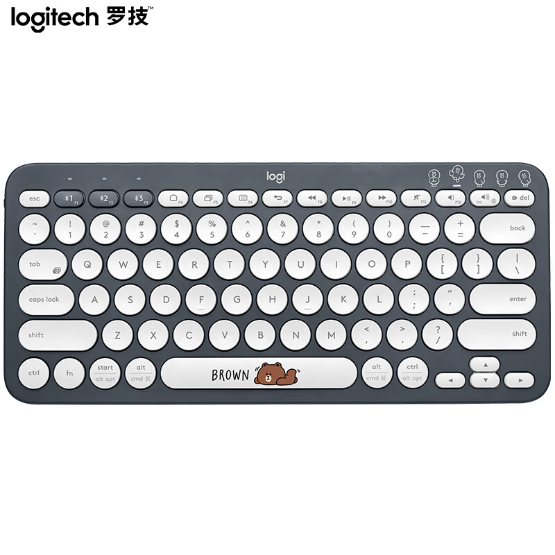 罗技K380多设备蓝牙键盘，布朗熊联名合作款礼物