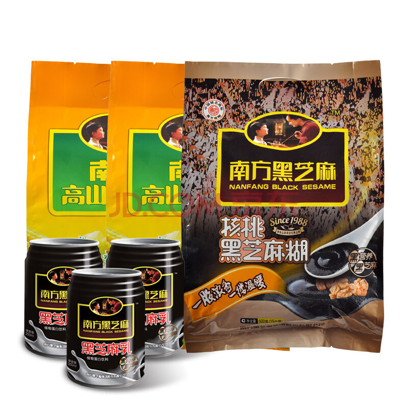 京东商城 南方黑芝麻谷物早餐 含糖玉米糊2袋+核桃黑芝麻糊1袋组合 报价\/价格查询 - 智购网网购大全