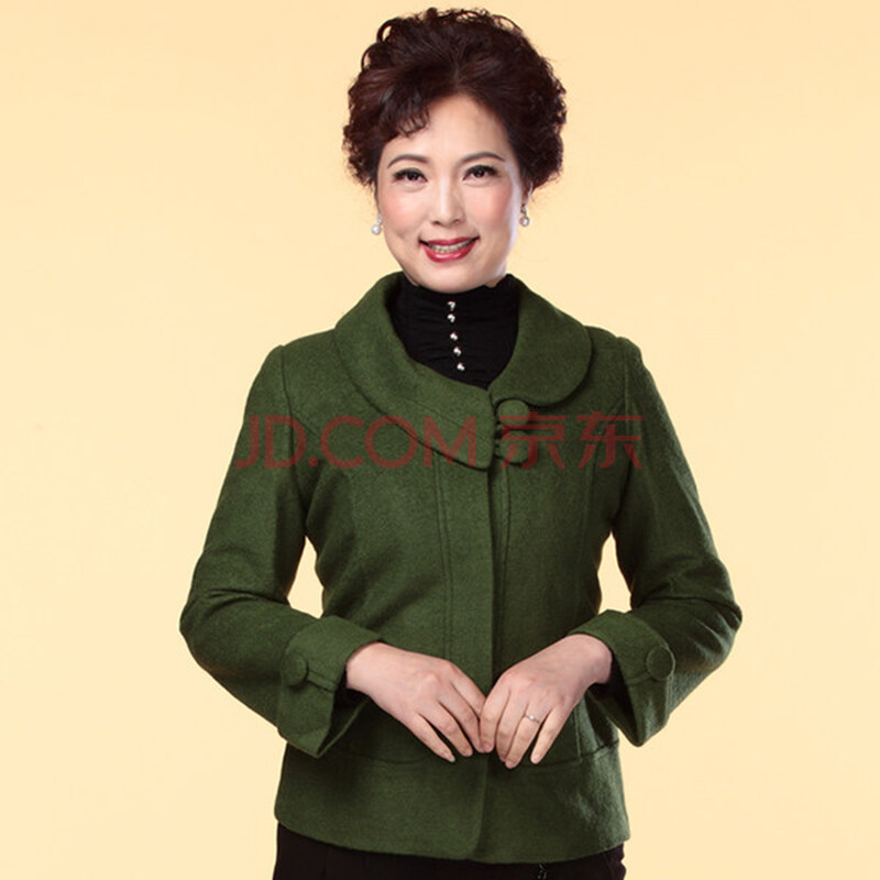 甜妈 中老年<em>秋装</em>毛呢<em>外套时尚妈妈装外套</em>中年