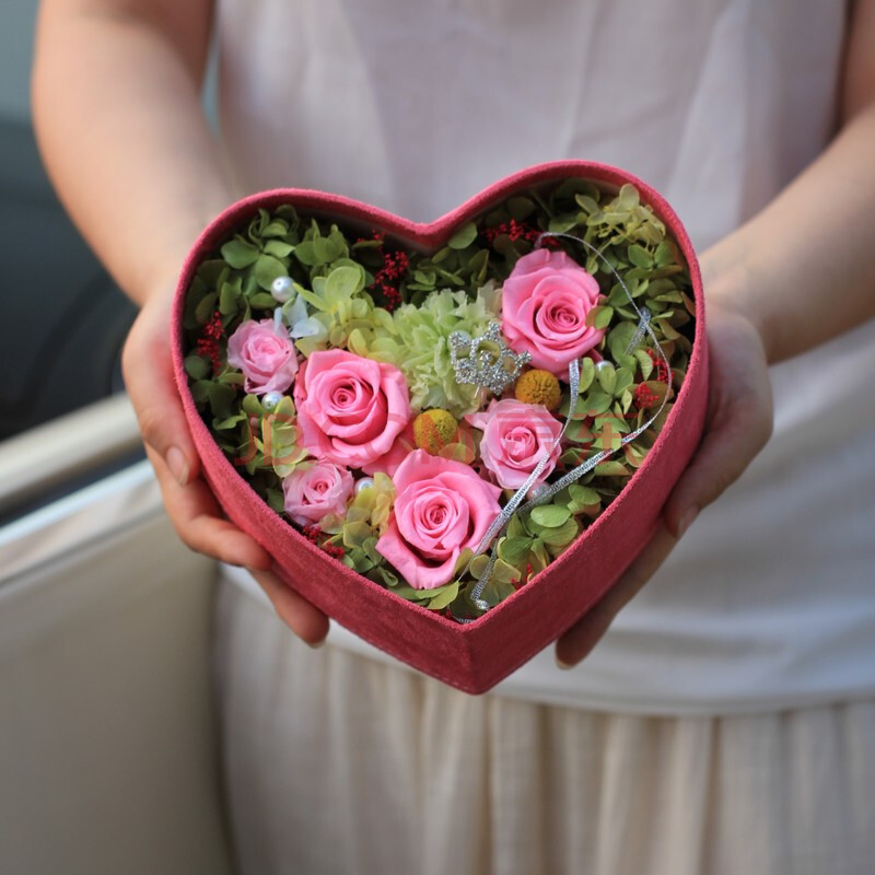 扣扣保鲜花6朵保鲜玫瑰 情侣 生日 婚庆 女生礼