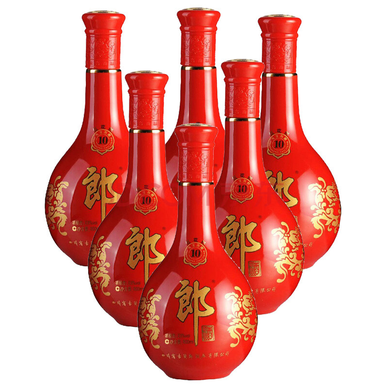 郎酒红花郎10年53度500ml 棕色 6瓶装