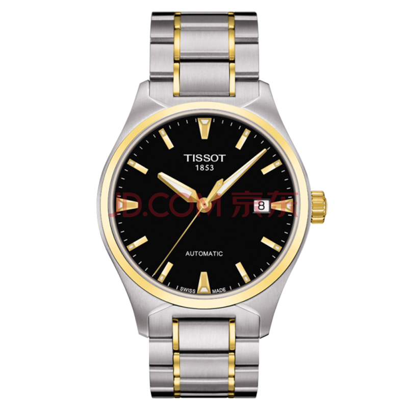 天梭(tissot)自动机械男士手表天博系列大表盘日历腕表t060.407.22.