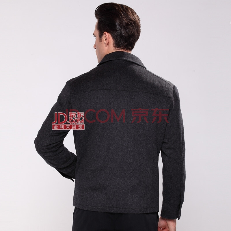 京东商城 金利来夹克 秋冬款 商务深灰夹克 男装