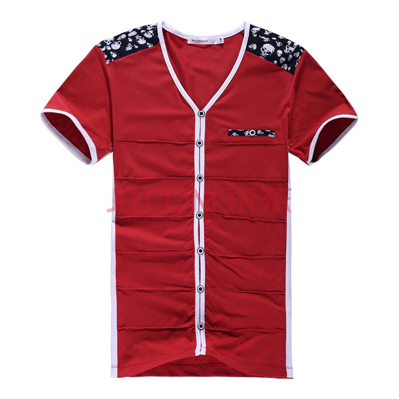 高2014夏装新款韩版修身男士短袖t恤 休闲t恤 短袖 男 多色特价 红色