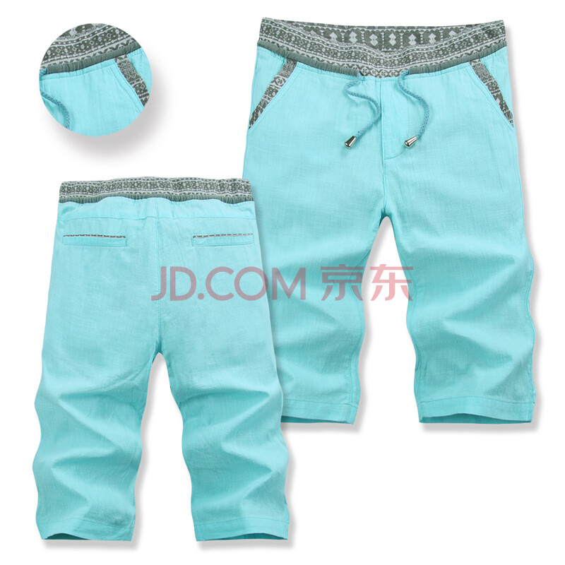<em>亚麻短裤男</em>修身夏季宽松薄款<em>亚麻</em>裤子男<em>休闲</em>裤