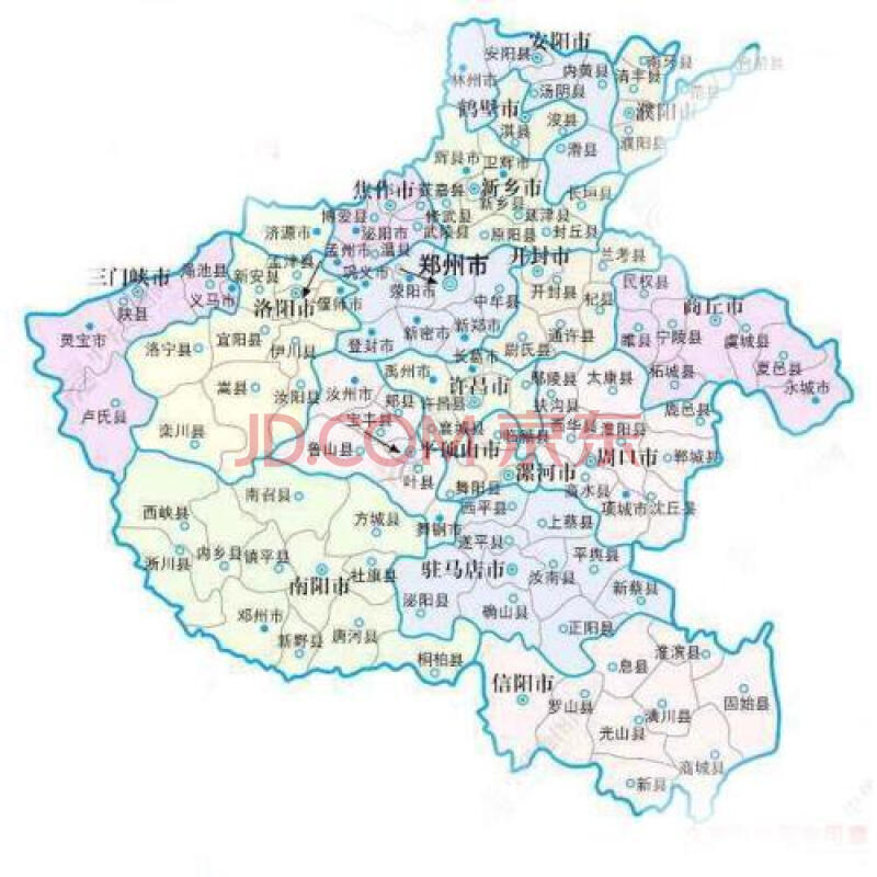 河南省地图(1:800000)图片