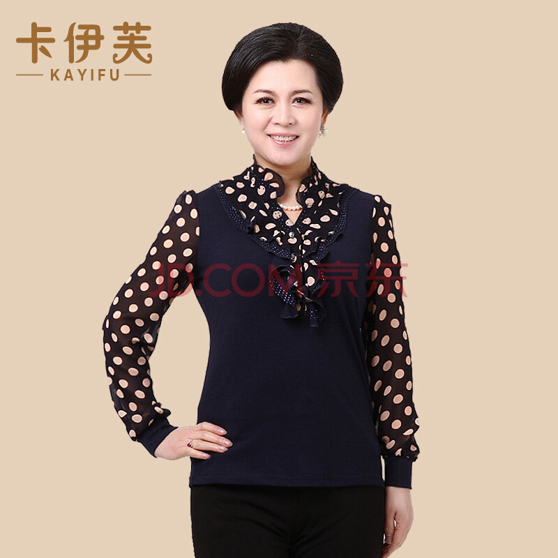 中老年<em>女装春装长袖</em>t恤时尚中年女装春秋服装