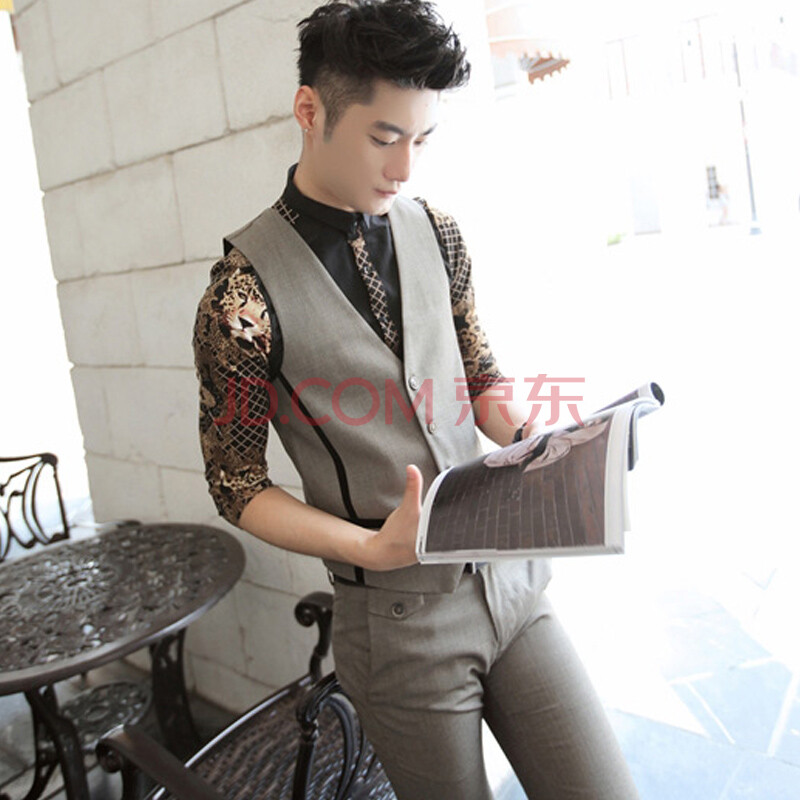 2013潮流男士英伦绅士<em>西式马甲</em>套装 时尚都市