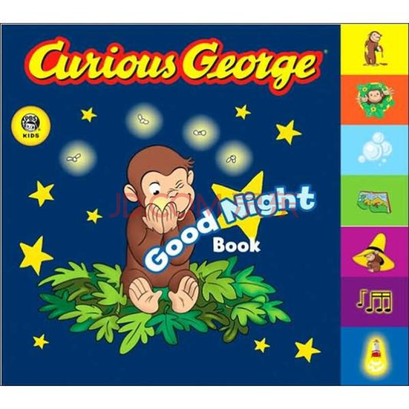 curious george good night book (cgtv tabbed board book)
