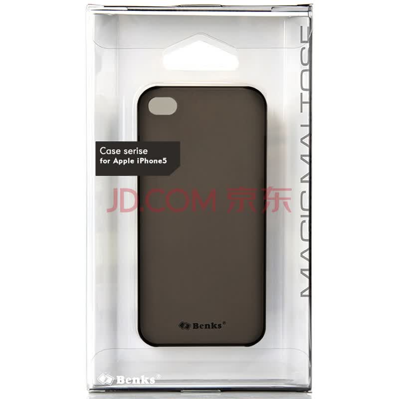 邦克仕（Benks）新曲奇系列保护壳 适用于苹果iPhone5/5S 透黑色