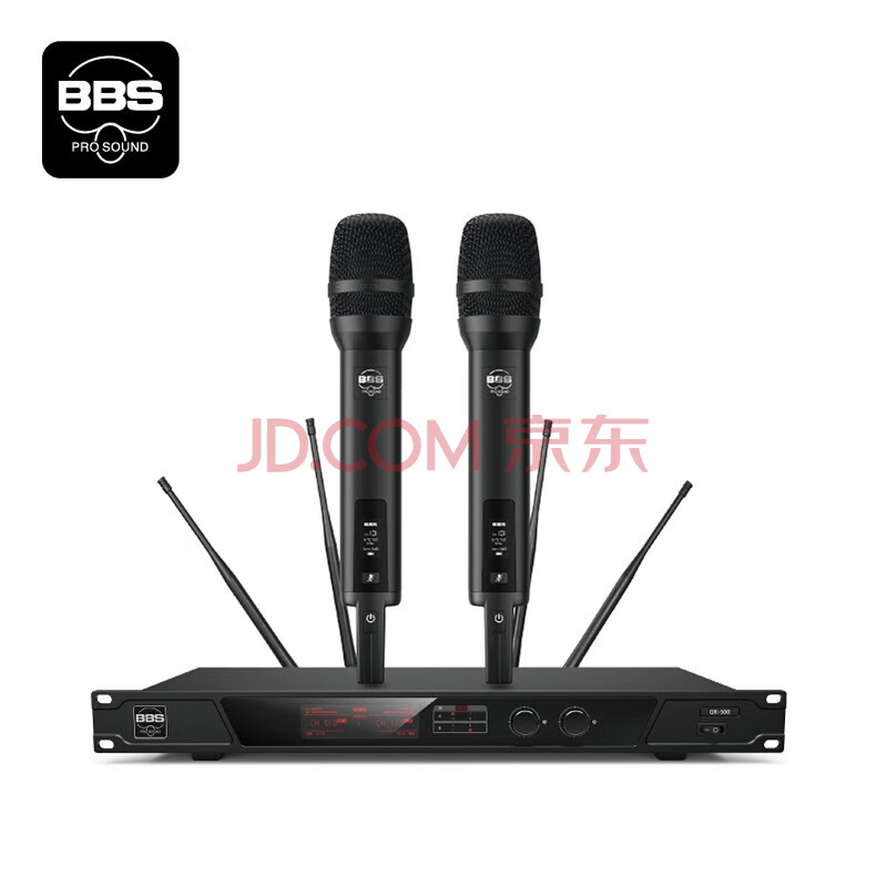 BBS GR-500无线演出麦克风高端会议工程麦克风真分集远距离接收 GR-500主机配手持 官方标配