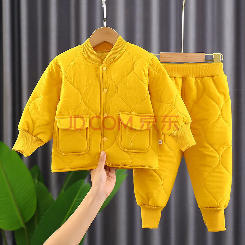 【女童套装秋冬季新款】秋冬新款儿童棉服套装男女宝宝棉衣棉裤家居