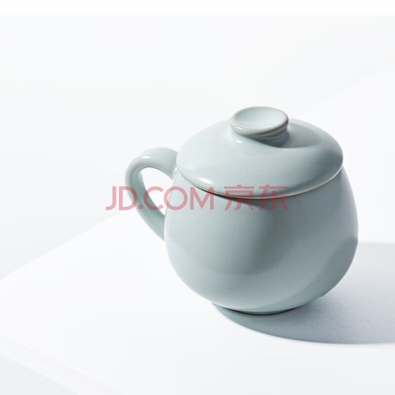 拓牌雅瓷汝窑喝茶杯会议室泡茶杯陶瓷办公瓷茶杯小青杯礼盒装