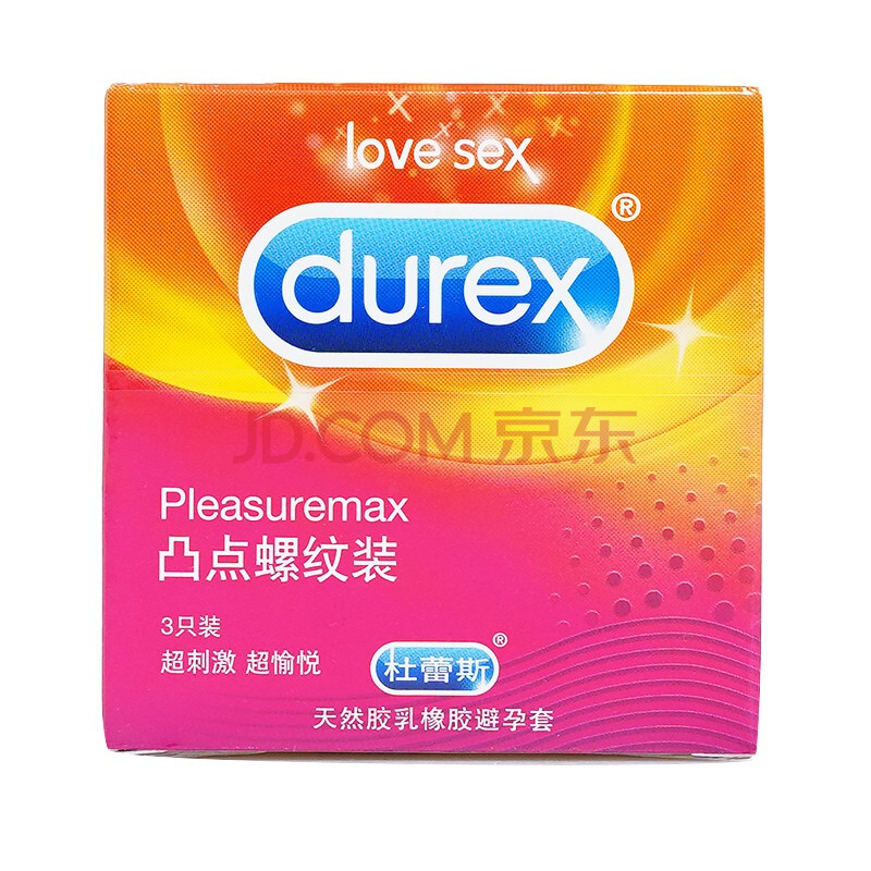 durex 螺纹装避孕套 3只装避孕套 性用品 情趣用品 凸点螺纹装3只装 1