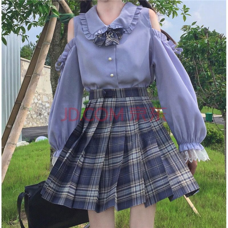 jk制服衬衣女学生长袖春秋款衬衫女百搭设计感小众上衣迷离兔水手服