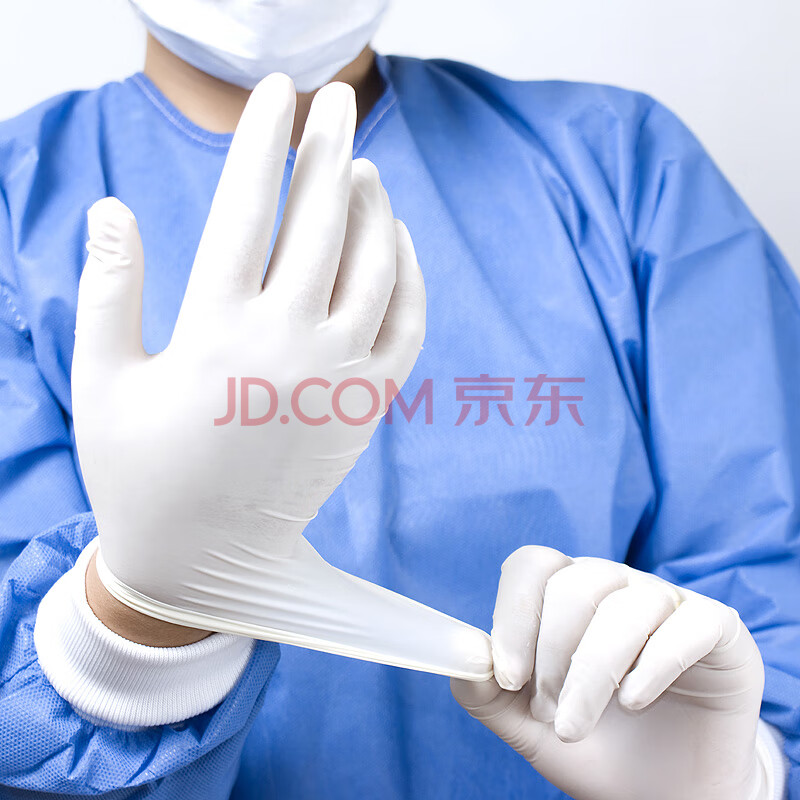诗董sriex一次性手套医用手套防护检查手套乳胶食品餐饮小号xs有粉100