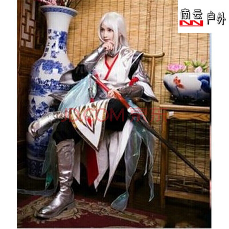 李白cos服王者荣耀李白凤求凰cos腰甲假发道具cos服装cosplay女装 女