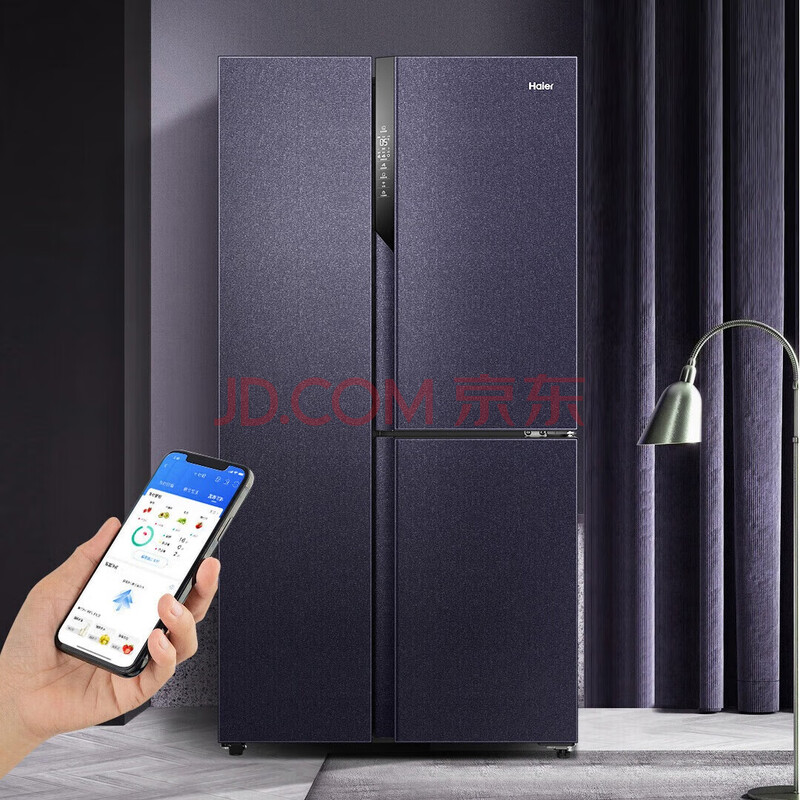 海尔501升全空间保鲜侧T双开门三门家用电冰箱一级能效无霜双系统双循环薄嵌入式 BCD-501WLHTS19B9U1