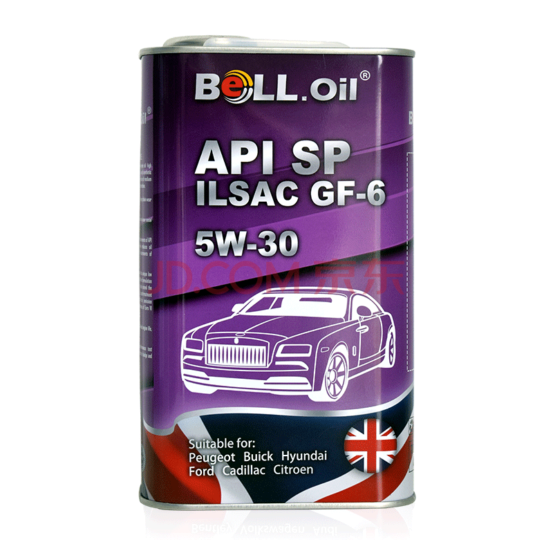 英国贝尔(belloil 汽车专用润滑油 api sp级 5w-30 全合成机油 1l/桶