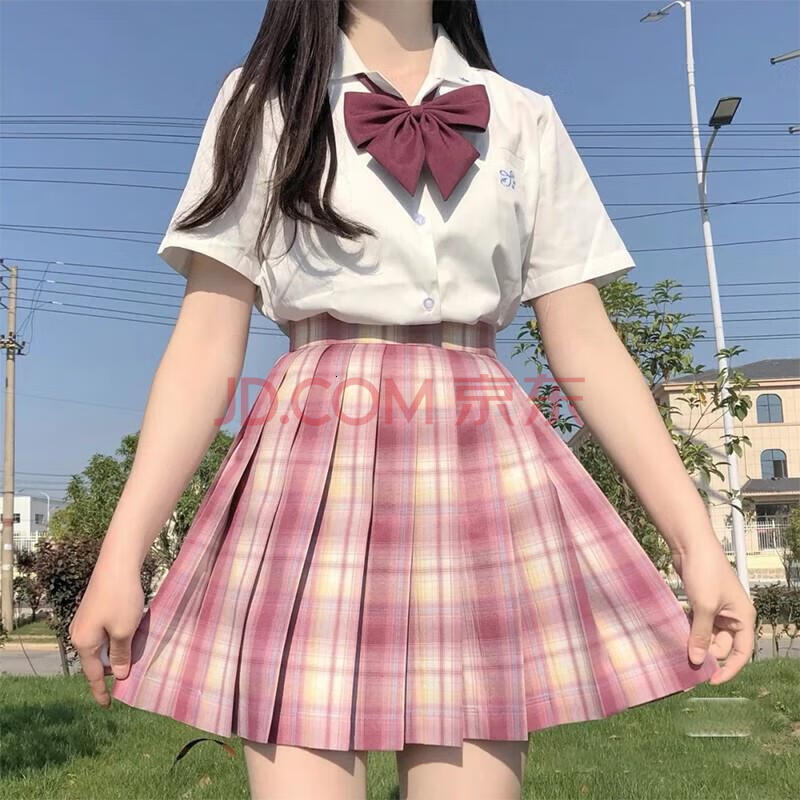 jk制服全套日系学院风少女原创格裙jk制服套装正统百褶短裙辣妹jk水手