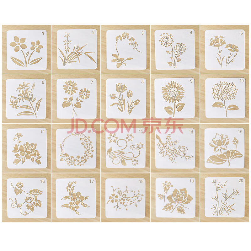儿童镂空画模板绘画工具diy相册花边尺手账小学生手抄报画画神器 整套