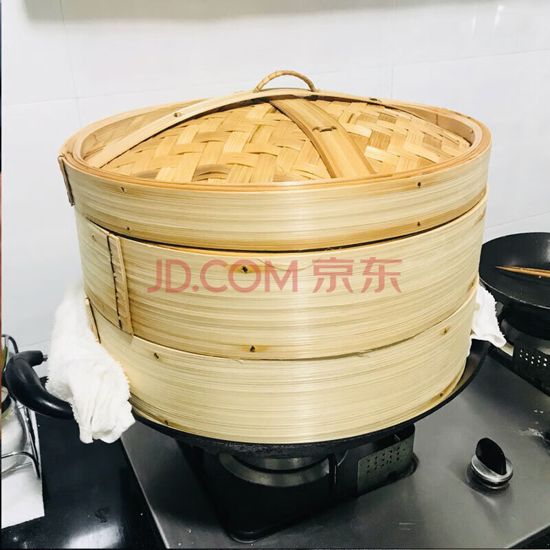 竹蒸笼蒸锅蒸包子竹蒸笼商用 大号竹制凹口蒸锅笼屉 家用竹子蒸屉加深