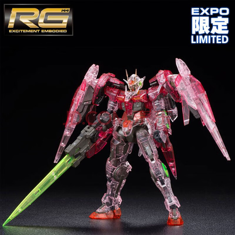 万代(bandai)rg 高达2 拼装模型 14cm 哔哩哔哩 三红 00r 彩色透明