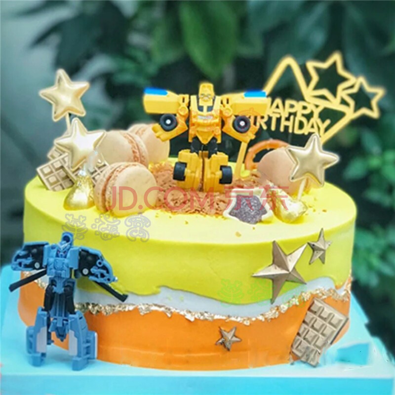 网红变形金刚生日蛋糕创意儿童男孩擎天柱大黄蜂巨无霸霸天虎生日蛋糕