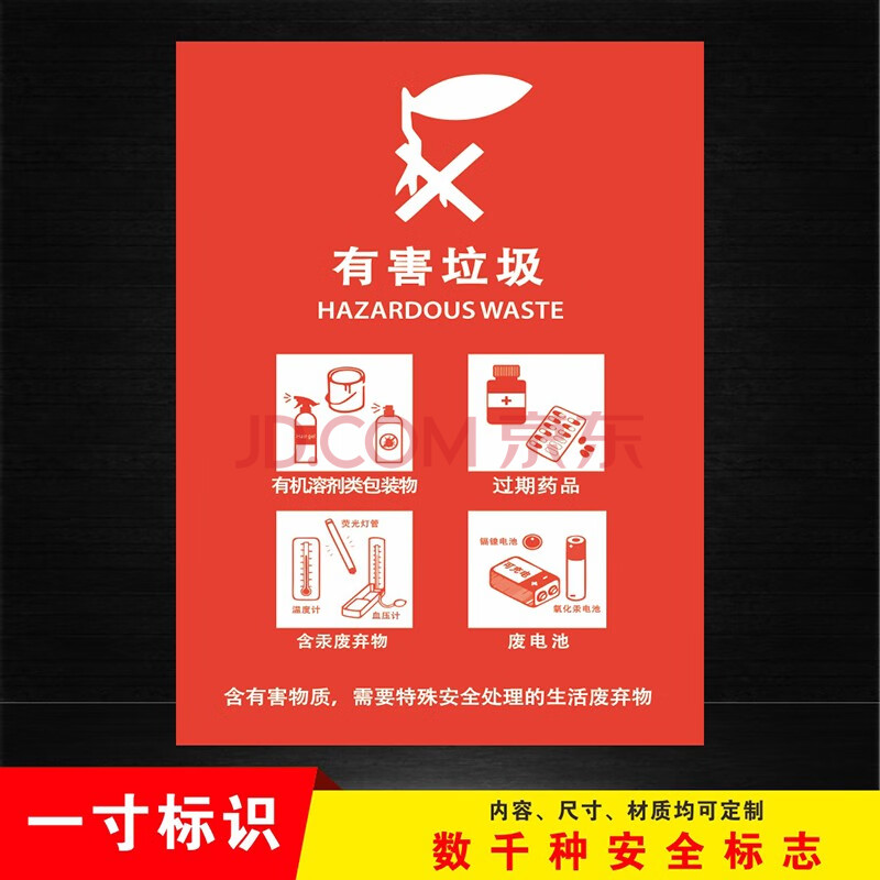 垃圾分类标识贴纸垃圾桶标识贴可回收不可回收垃圾分类标识贴干垃圾湿
